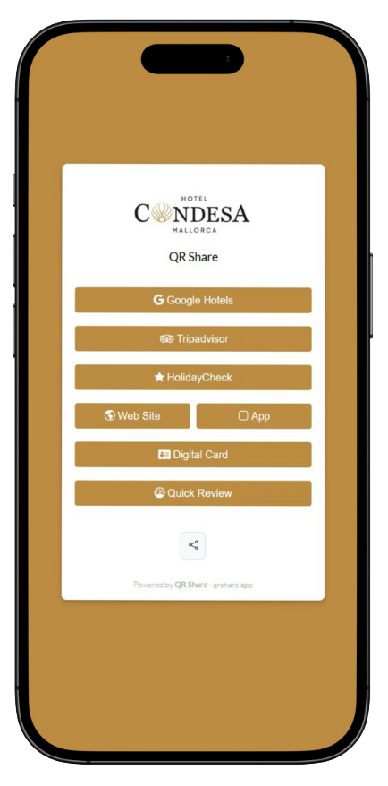 Vista previa de la aplicación QRShare
